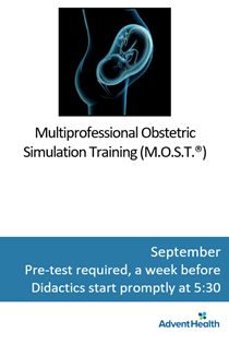 2025 Multiprofessional Obstetric Simulation Training (M.O.S.T.®) September Banner